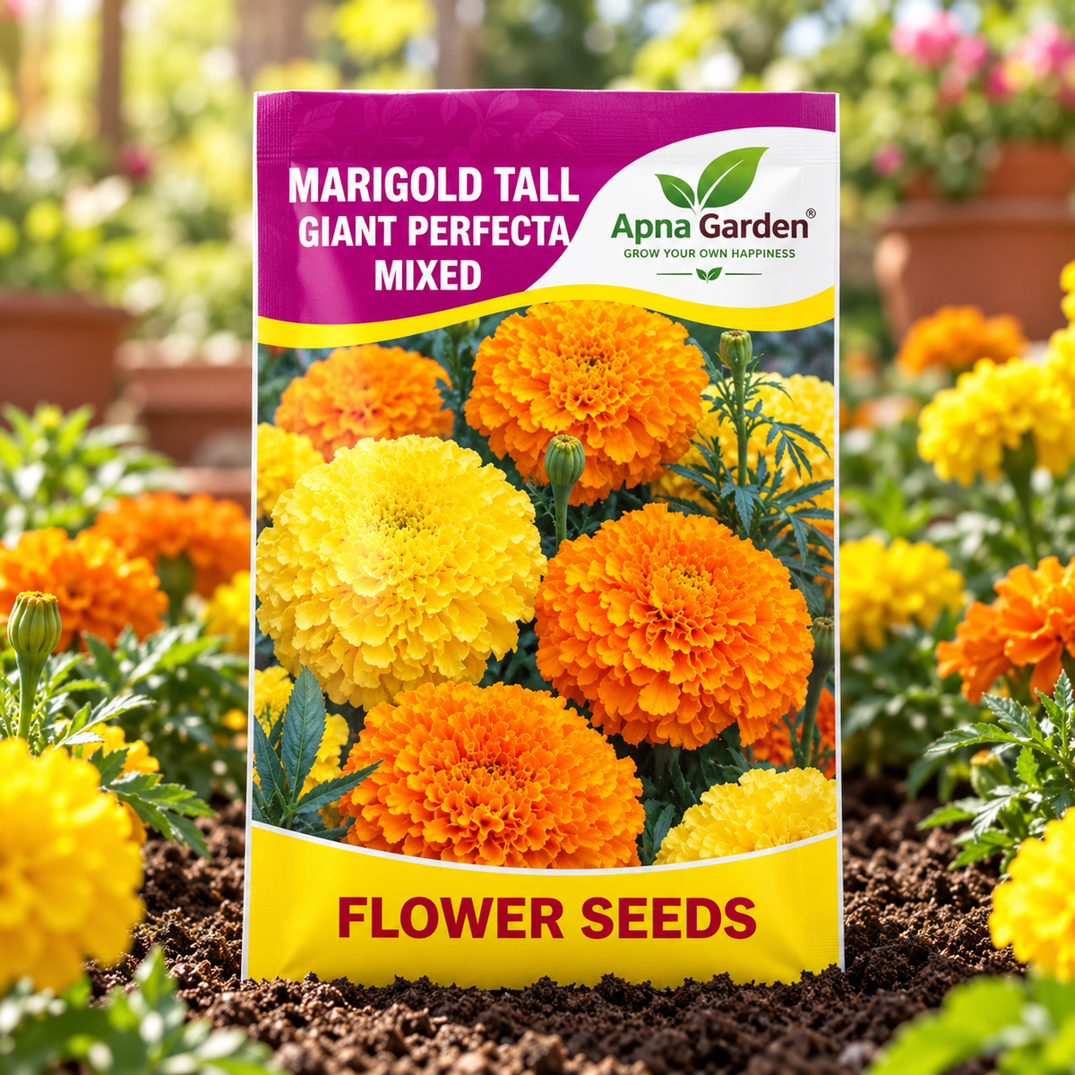 Marigold Tall Giant Perfecta Mixed Flower Seeds