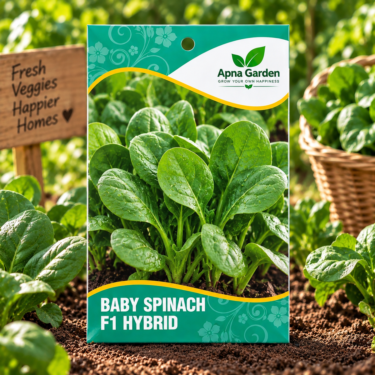 Baby Spinach F1-Hybrid Seeds