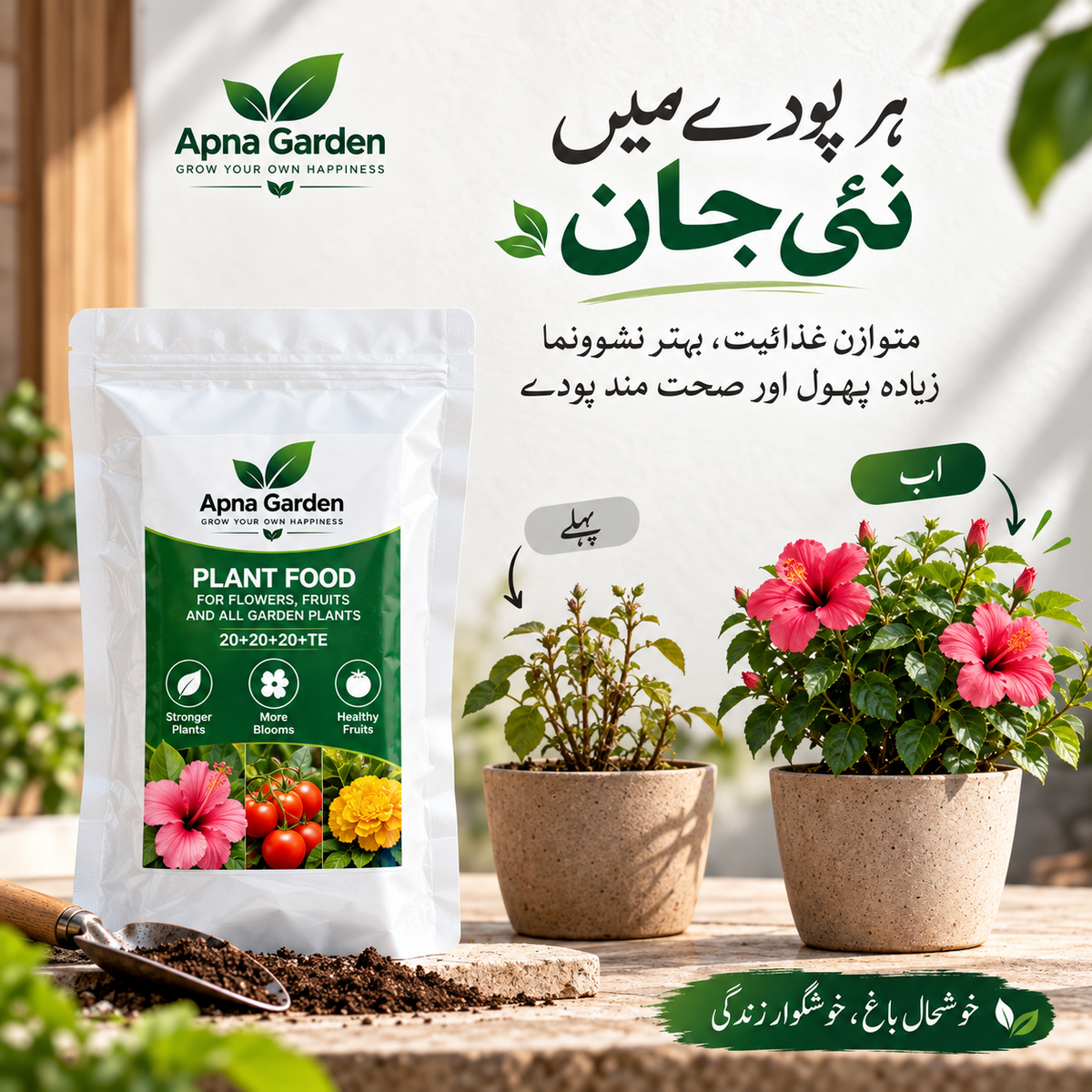 Apna Garden Plant Food (NPK 20+20+20+TE) 500gm