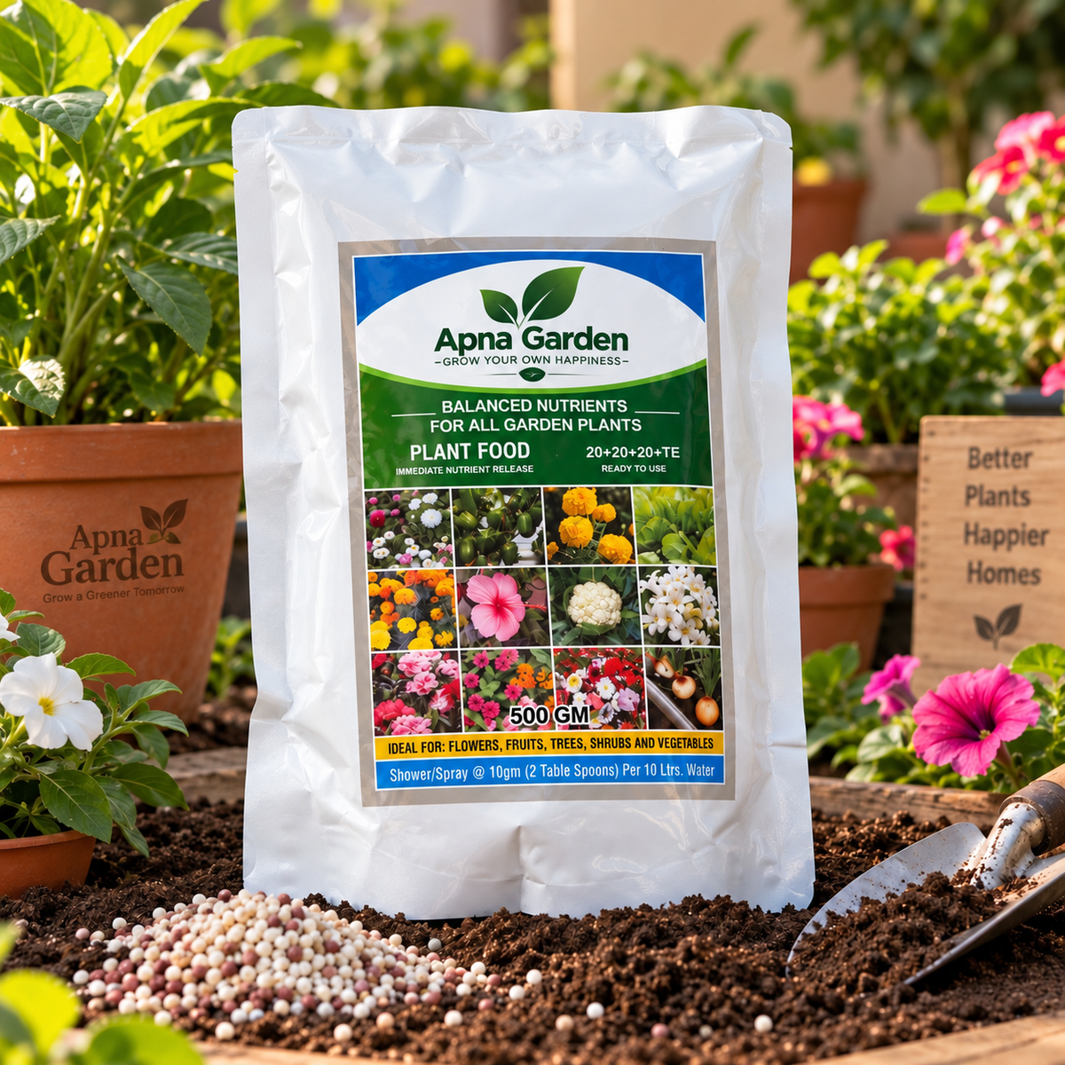 Apna Garden Plant Food (NPK 20+20+20+TE) 500gm