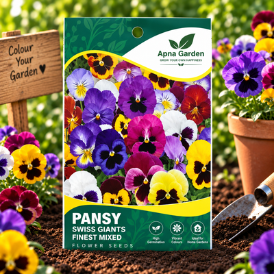 Pansy Swiss Giant Finest Mixed Flower Seeds