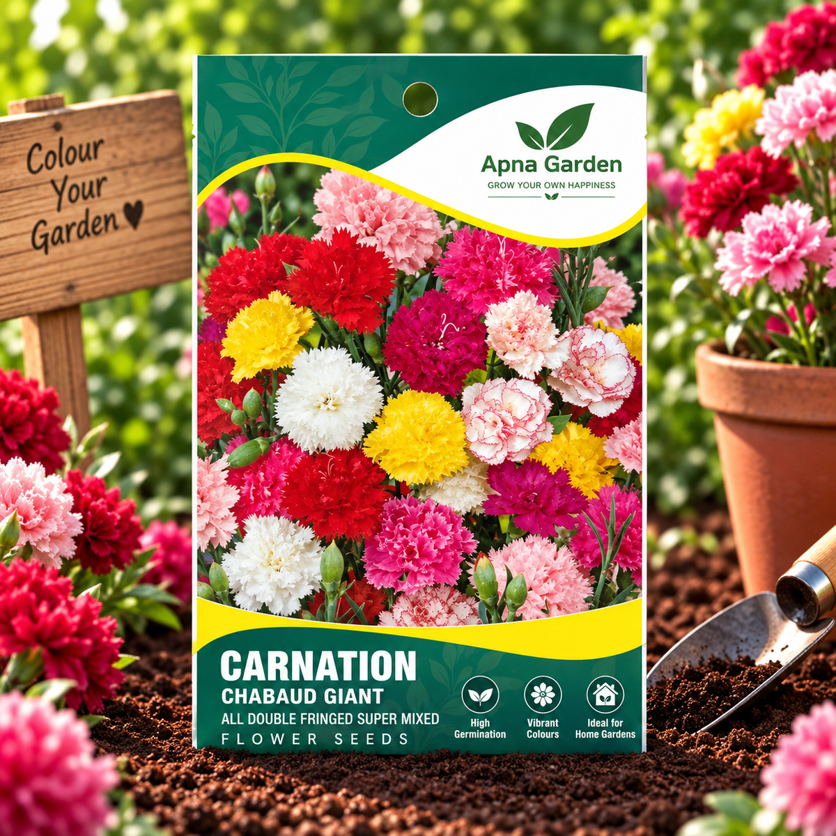 Carnation Chabaud Giant Mixed Flower Seeds