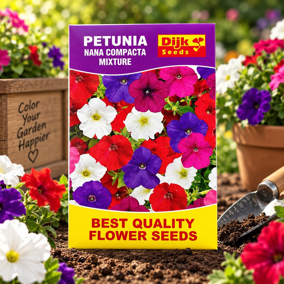 Petunia Nana Compacta Mixture - Flower Seeds